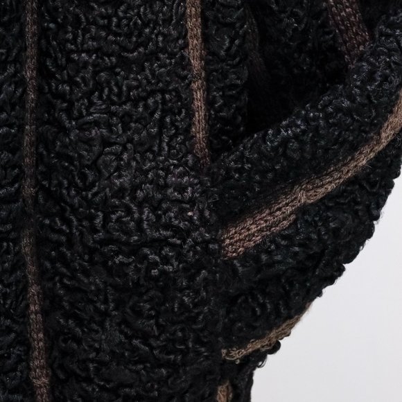 Morgner Black and Brown Persian Lamb Bomber Jacket - Picture 7 of 9